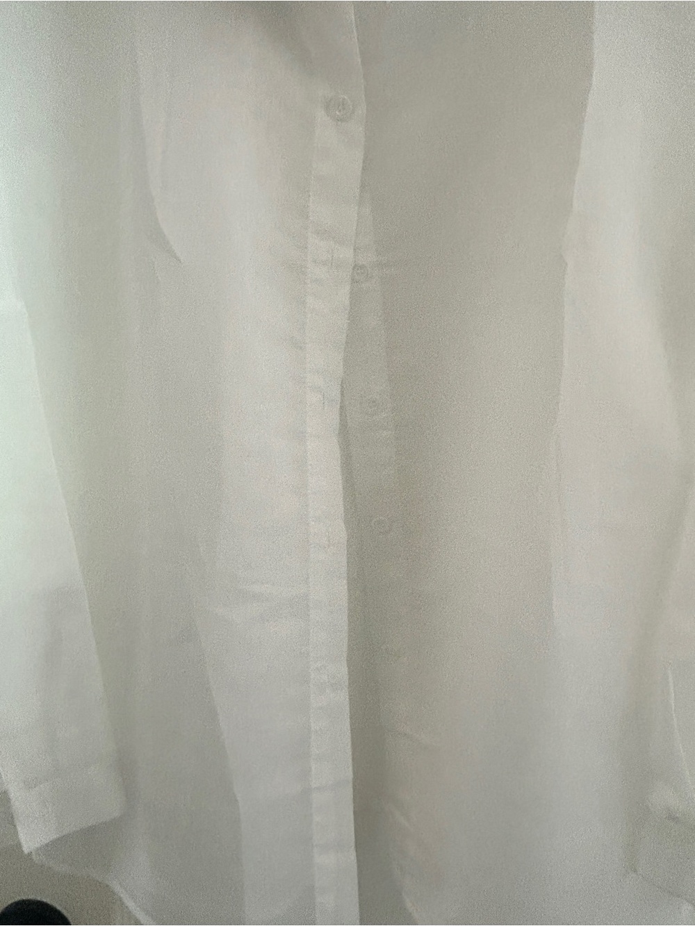 White  Sheer Button-Up Shirt - LRG - Picture 2 of 5